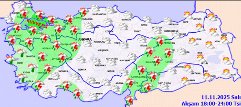 Sağanak yağış uyarısı