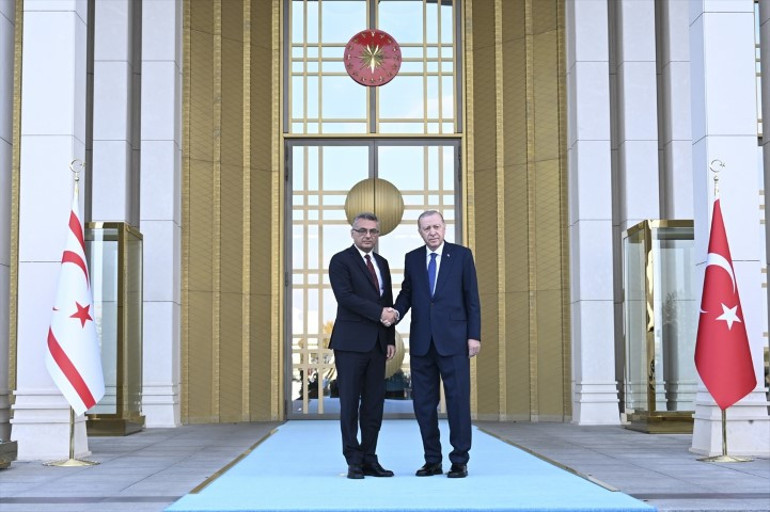 KKTC Cumhurbaşkanı Tufan Erhürman Beştepede