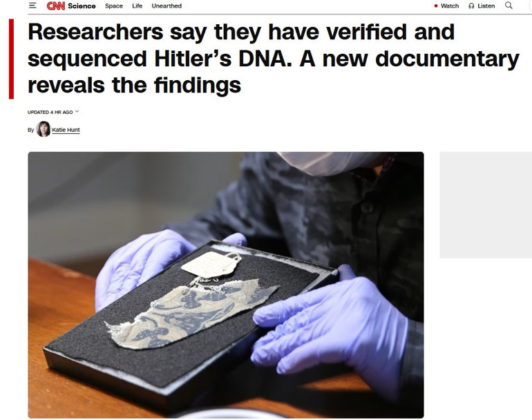Nazi Almanyası lideri Adolf Hitlerin DNAsı ortaya çıktı
