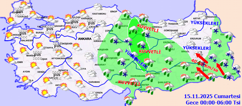 Bugün (15 Kasım) hava nasıl olacak, İstanbulda yağmur yağacak mı Son dakika hava durumu tahminleri il il yayınlandı: Meteorolojiden 6 ile kuvvetli yağış uyarısı