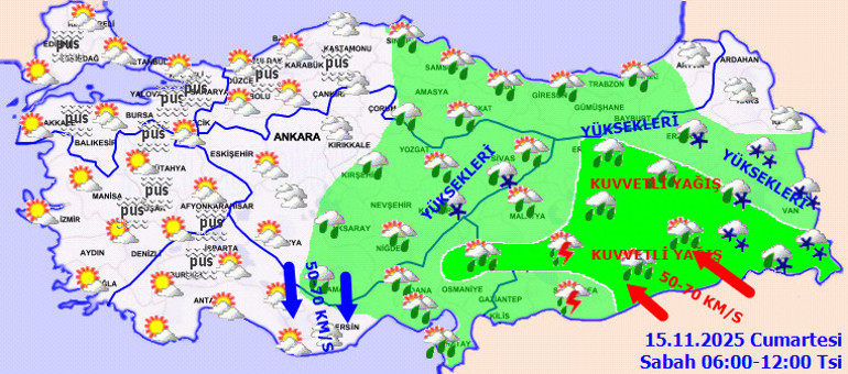 Meteorolojiden sağanak ve fırtına uyarısı 17 ilde alarm verildi | Kuvvetli sağanak geliyor: Bölge bölge açıklandı