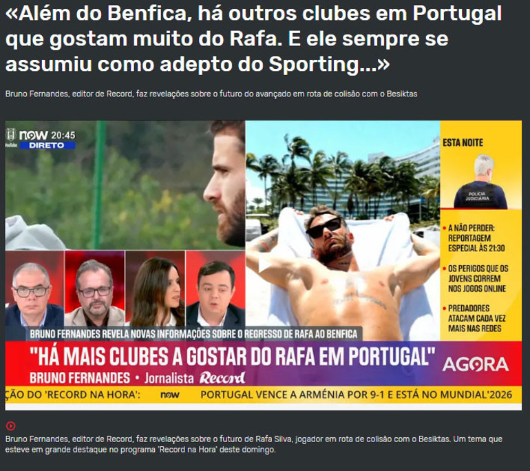 Rafa Silvaya Benficadan sonra bir talip daha çıktı Portekizden açıklama