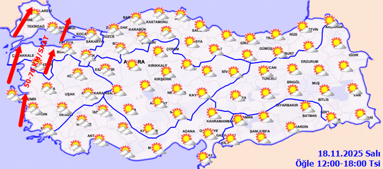 HAVA DURUMU TAHMİNLERİ İL İL | Bugün (18 Kasım) hava nasıl olacak, yağmur var mı Meteorolojiden son dakika kuvvetli yağış uyarısı