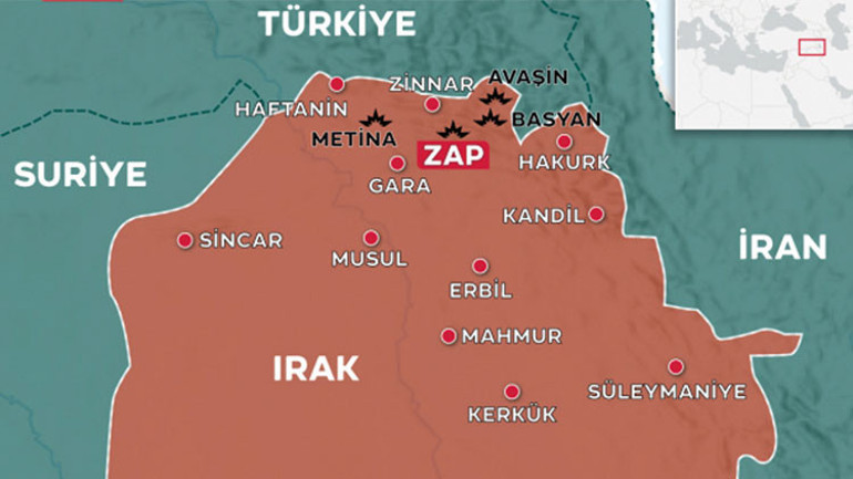 Zap Bölgesinden çekilen PKK unsurları