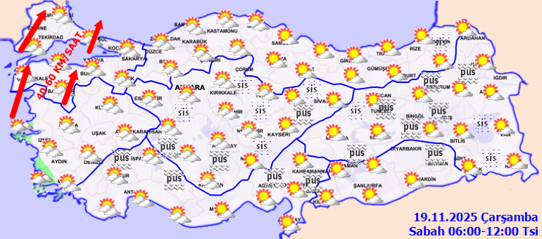 HAVA DURUMU TAHMİNLERİ İL İL | Bugün (19 Kasım) hava nasıl olacak, bu hafta İstanbulda yağmur var mı Meteoroloji duyurdu: Sıcaklıklar artacak
