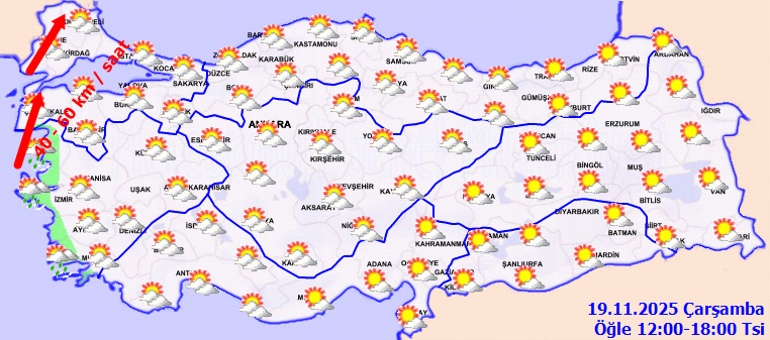 HAVA DURUMU TAHMİNLERİ İL İL | Bugün (19 Kasım) hava nasıl olacak, bu hafta İstanbulda yağmur var mı Meteoroloji duyurdu: Sıcaklıklar artacak