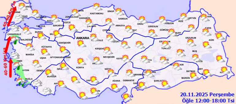 Bugün (20 Kasım) hava nasıl olacak, İstanbulda yağmur yağacak mı 20 Kasım hava durumu tahminleri il il yayınlandı Meteoroloji açıkladı: Sıcaklıklar artıyor
