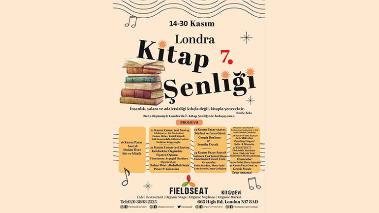 Londra 7. Kitap Şenliği edebiyat, müzik ve söyleşileri kitap severlerle buluşturuyor