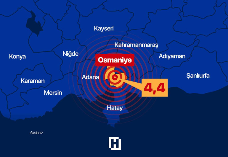 Son dakika: Osmaniyede 4.4lük deprem
