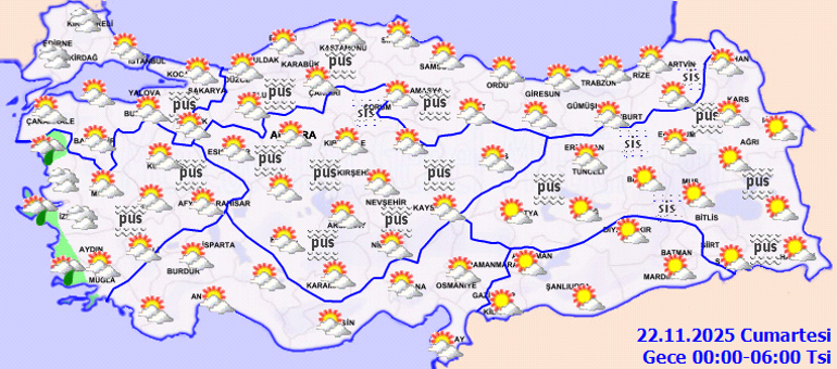 HAVA DURUMU TAHMİNLERİ İL İL | Bugün (22 Kasım) hava nasıl olacak, İstanbulda hafta sonu yağmur var mı Meteorolojiden 2 ile son dakika yağış uyarısı