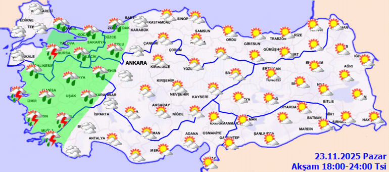Hava durumu tahmin haritası
