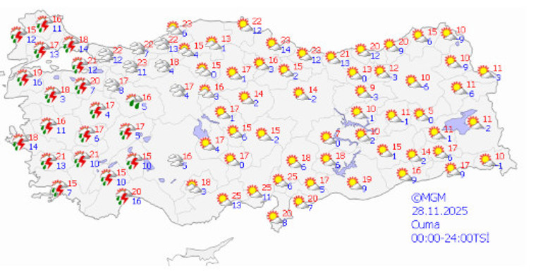 Meteoroloji tarih verdi Yağışlı sistem etkili olacak: Bir anda bastıracak | Çok kuvvetli sağanak ve kar geliyor: 64 ile yağış uyarısı