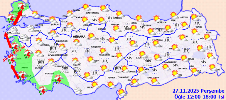 SON DAKİKA HAVA DURUMU TAHMİNLERİ İL İL | Bugün (27 Kasım) hava nasıl olacak, İstanbulda yağmur var mı Meteoroloji duyurdu: Hafta sonu sıcaklıklar düşüyor