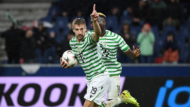 Ferencvaroş oyuncuları maç esnasında