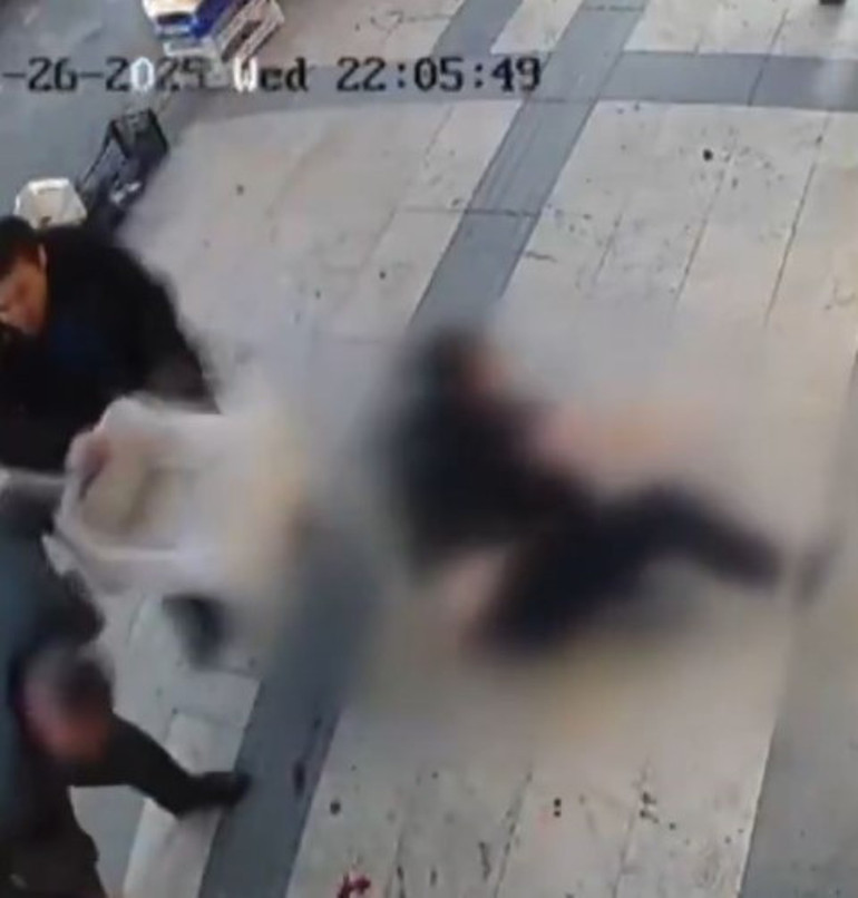 Güvenlik kamerası görüntüsünden bir kare