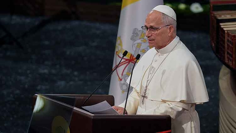 Papa, dünyanın en büyük üçüncü kütüphanesinde konuştu... Cihannüma Salonu’ndaki tarihi buluşma geniş yankı uyandırdı
