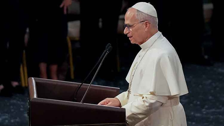 Papa, dünyanın en büyük üçüncü kütüphanesinde konuştu... Cihannüma Salonu’ndaki tarihi buluşma geniş yankı uyandırdı