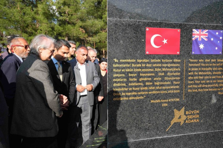 110 yıl sonra gelen vefa... Pozantı’da Anzak Rölyefi açıldı