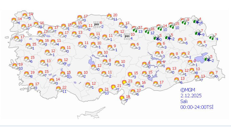 5 günlük hava tahmin haritası 3