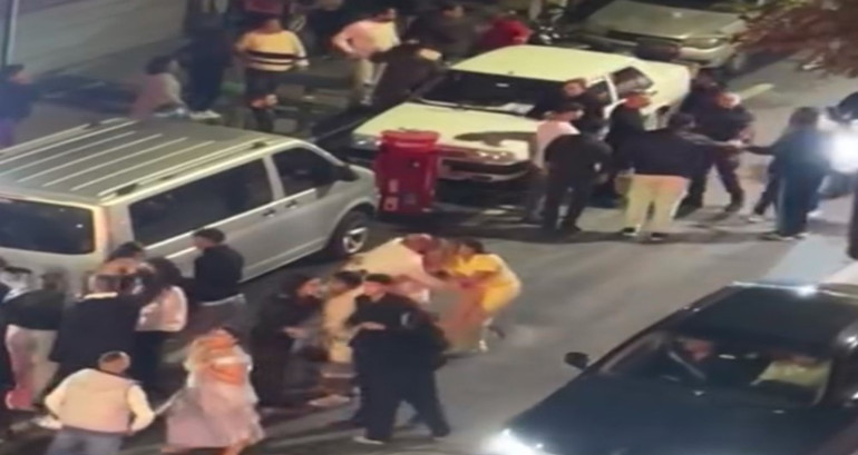 Şişli Feriköy düğün salonu kavga görüntüsü