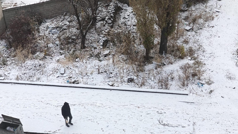 Kars'ta kar yağışı