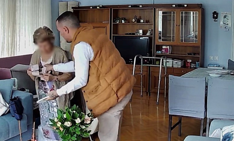 Göztepe'de dolandırıcının güvenlik kamerası görüntüsü