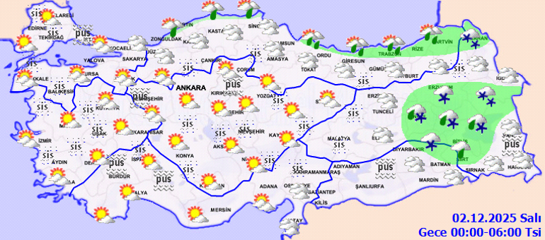 Bugün (2 Aralık Salı) hava nasıl olacak, İstanbulda yağmur yağacak mı Meteorolojiden son dakika sağanak uyarısı İşte il il hava durumu raporları