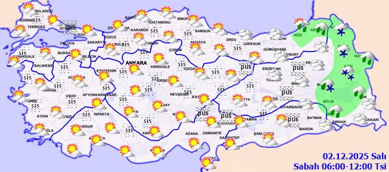 Bugün (2 Aralık Salı) hava nasıl olacak, İstanbulda yağmur yağacak mı Meteorolojiden son dakika sağanak uyarısı İşte il il hava durumu raporları