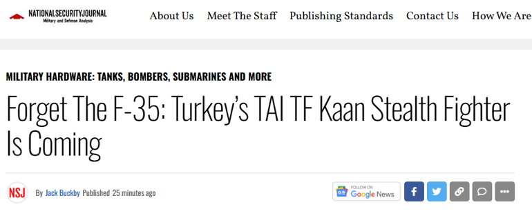  ABDden dikkat çeken analiz F-35i unutun, Türkiyenin savaş uçağı geliyor