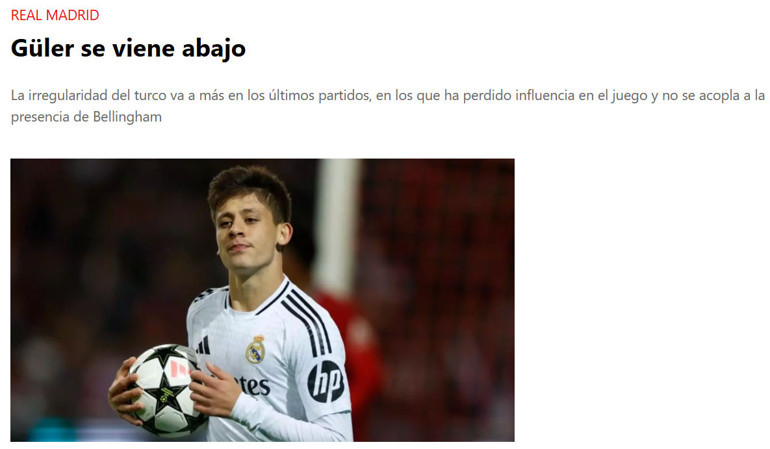 Real Madridde fatura Arda Gülere çıktı İspanyol yazar sorununu açıkladı