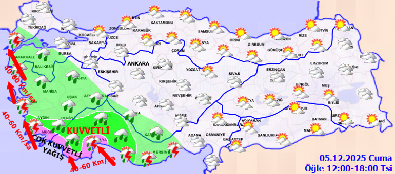 Bugün (5 Aralık Cuma) hava nasıl olacak, İstanbulda yağmur var mı Son dakika sağanak yağış uyarısı Meteoroloji il il hava durumu tahminleri belli oldu: 7 ile kuvvetli geliyor