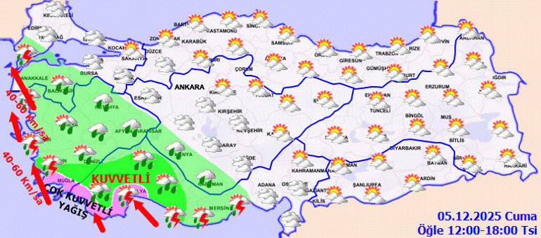  Su baskını, yıldırım, dolu uyarısı | İşte sağanak yağış beklenen 65 il