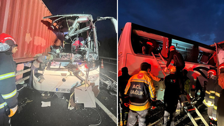 Osmaniyede feci kaza Yolcu otobüsü, TIRa çarptı: 7 can kaybı, 11 yaralı