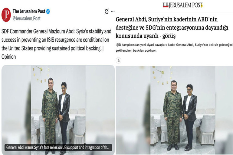 ABD’nin gözden çıkardığı PKK/SDG artık Siyonist İsrail’in kucağında