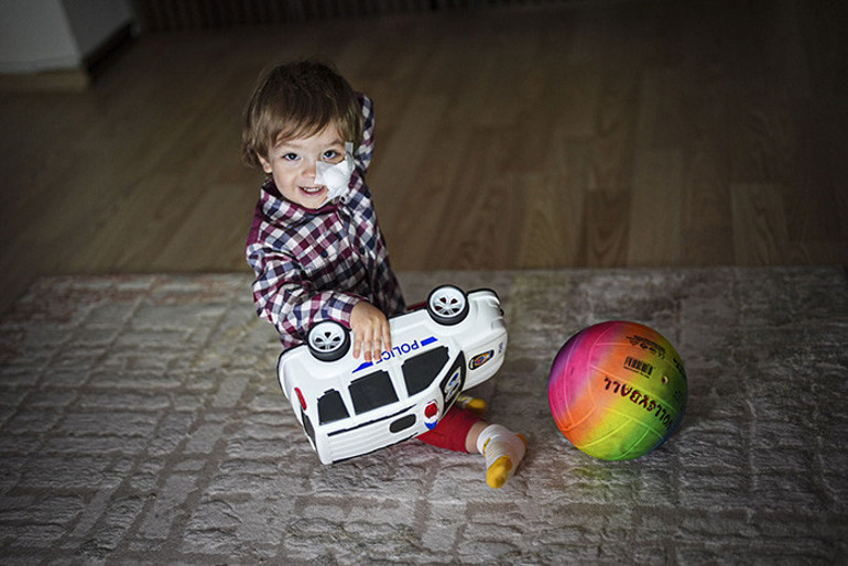 Ankarada iki kardeş pitbull saldırısına uğramıştı 1.5 yaşındaki Efe de taburcu oldu