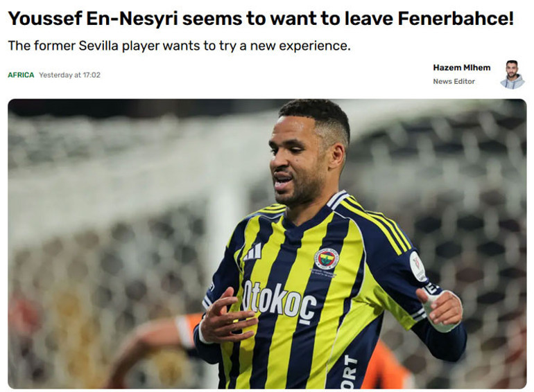 Nesyri, Fenerbahçe’den ayrılmak istiyor Transfer hedefini açıkladı