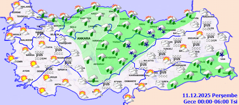 HAVA DURUMU TAHMİNLERİ İL İL | Bugün (11 Aralık) hava nasıl olacak, yağmur var mı, İstanbula kar yağacak mı Meteorolojiden son dakika sağanak ve kar uyarıları