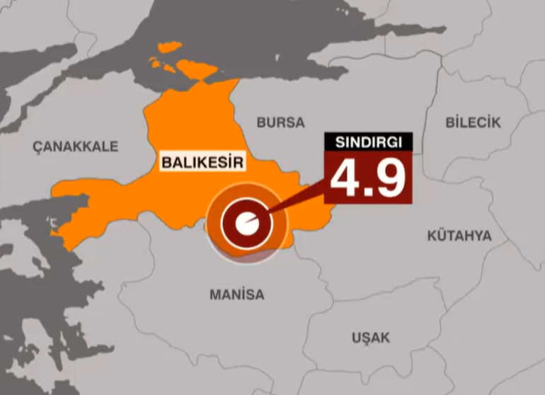 Son dakika: Balıkesirde 4.9 büyüklüğünde deprem