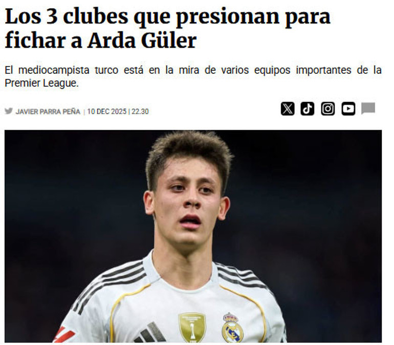 Arda Güler için 3 dünya devinden Real Madride transfer teklifi Yaratıcı lider arıyorlar