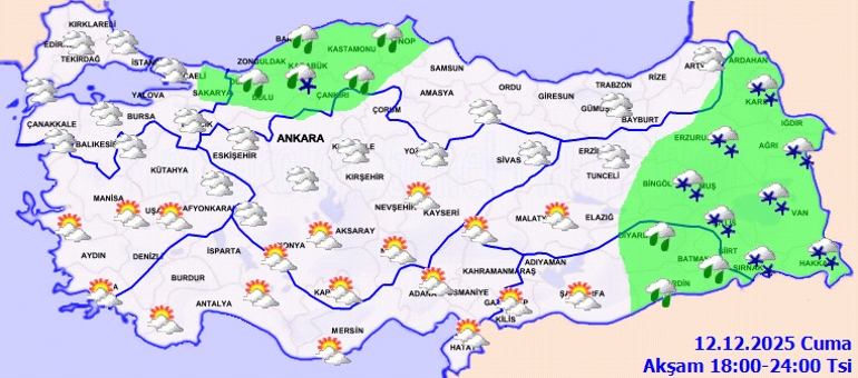 Meteorolojiden hava durumu uyarısı: Kar ve sağanak yağış etkili olacak Ankara için saat verildi