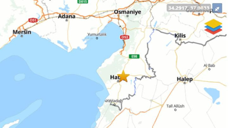 Hatayda 4.2 büyüklüğünde deprem