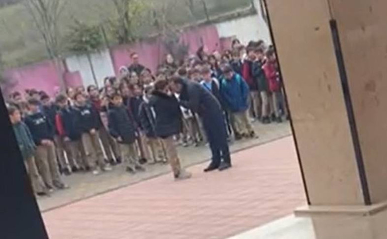 Okul müdürü öğrenciyi yakasından tutup yere savurdu Tepki çeken görüntülere inceleme başlatıldı