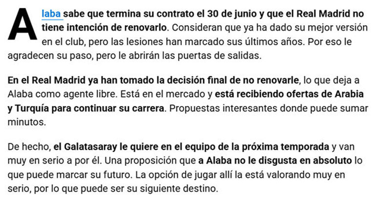 Galatasaray, David Alabayı transfer ediyor Tarih ortaya çıktı