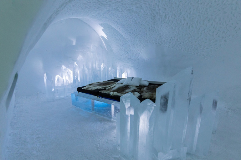 Eksi 5 derecede lüks konaklama: İsveç’in buz oteli ziyaretçilerini bekliyor