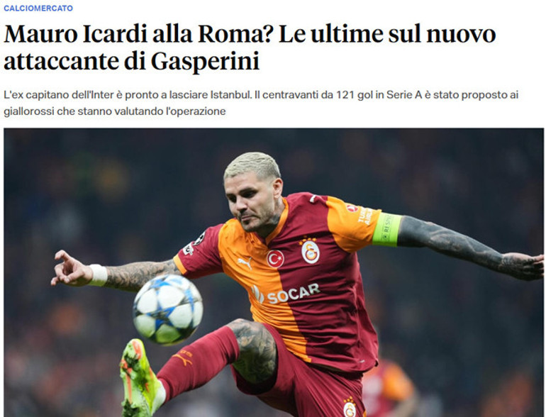 Galatasarayda Icardi dönemi sona eriyor İtalyan devine transfer önerisi yapıldı