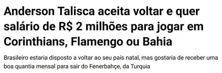 Talisca, Fenerbahçeden ayrılabilir 3 kulübe istediği maaşı duyurdu