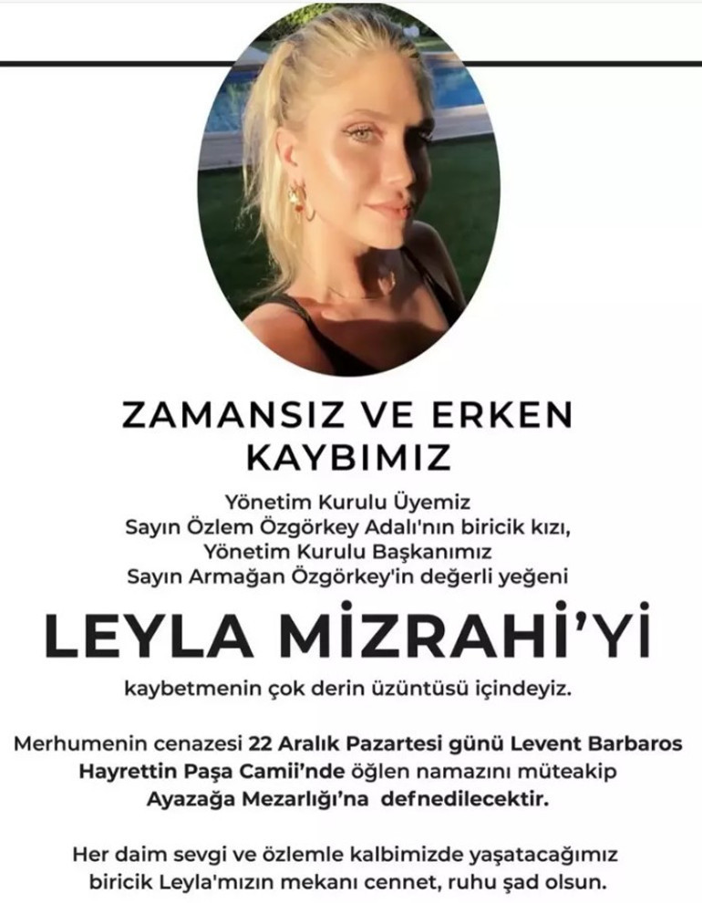 Altı ay önce anne olmuştu... Leyla Mizrahi 32 yaşında hayatını kaybetti