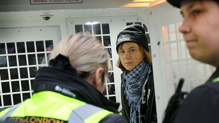 Greta Thunberg, Londradaki Filistin eyleminde gözaltına alındı