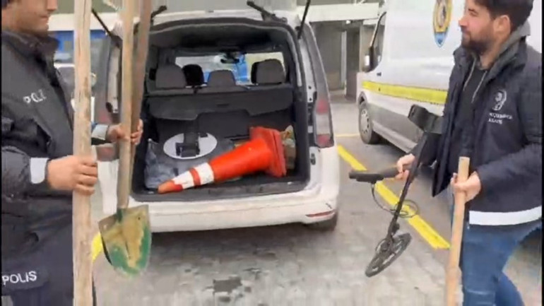 İstanbulda define arayan 2 kişi drone ile yakalandı