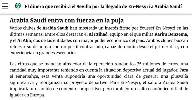  Suudiler transfer için bastırıyor